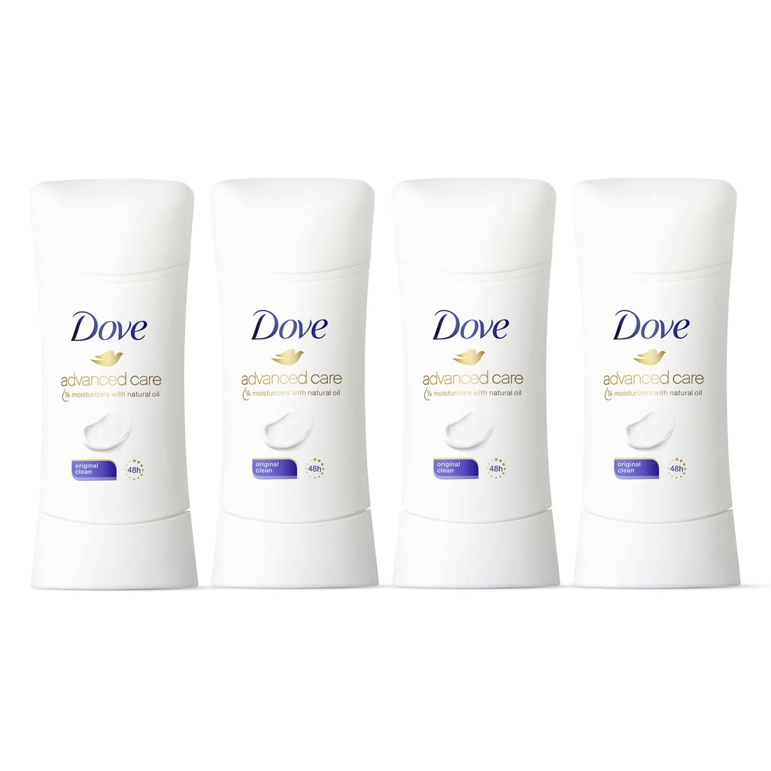 230816080053595_1 Dove Antiperspirant Deodorant with 48 Hour Protection Original Clean, Deodorant for Women, 2.6 Ounce (Pack of 4), White - Image 1